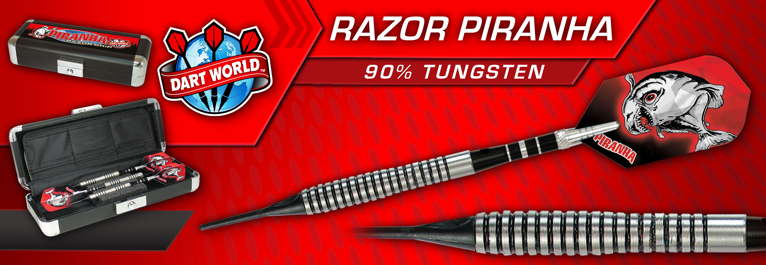 Piranha Razor Grip Tungsten Soft Tip Darts