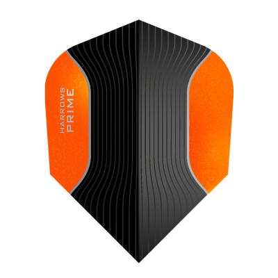 Harrows Prime Black and Orange Standard Dart Flights 4104