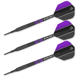 Vapor8 Black  18 gr Purple Soft Tip Darts 98504
