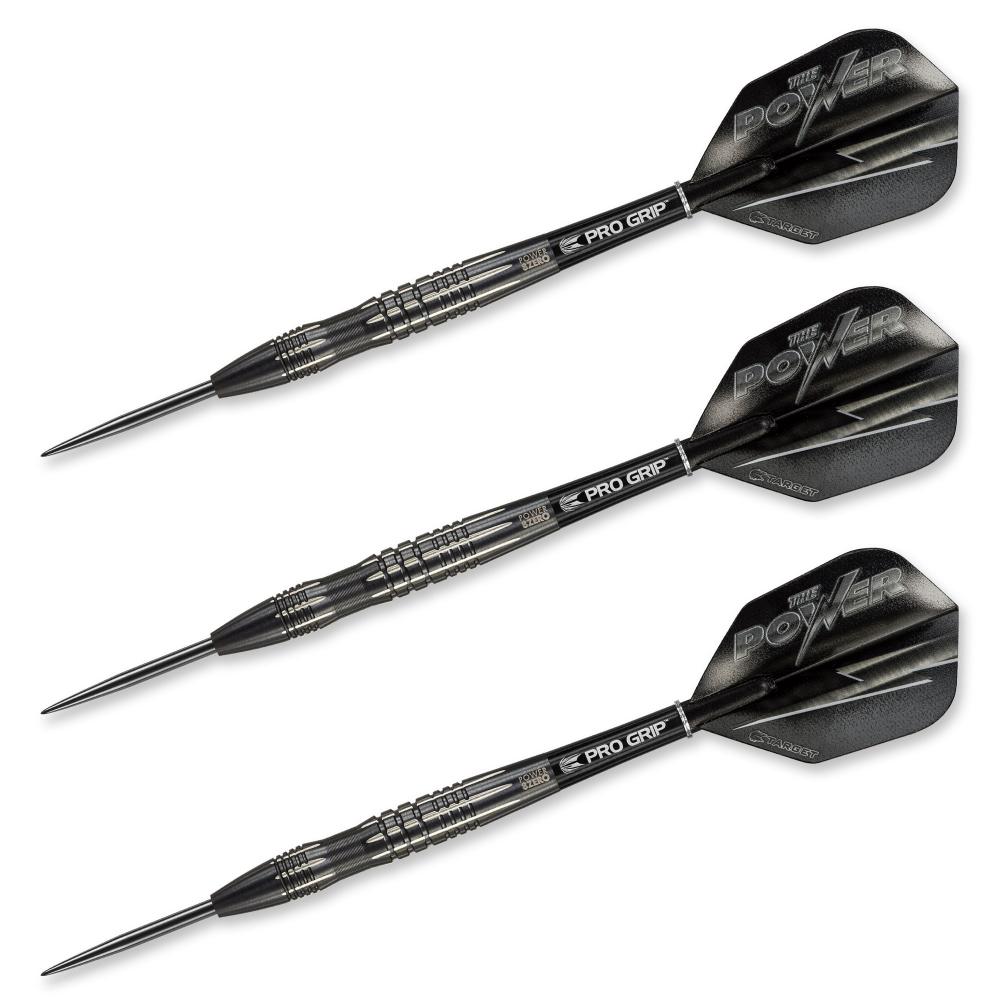 Power 8Zero Black P8Z3 22g Steel Tip Darts 93402