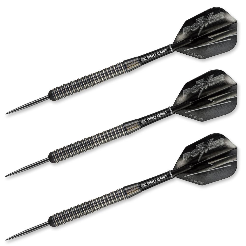 Power 8Zero Black P8Z1 25g Steel Tip Darts 93405